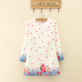 woman three quarter floral length fashion dress designs children birthday women party high class clothes